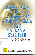 Pokok-pokok hukum acara perdata peradilan agama dan mahkamah syar'iyah di Indonesia